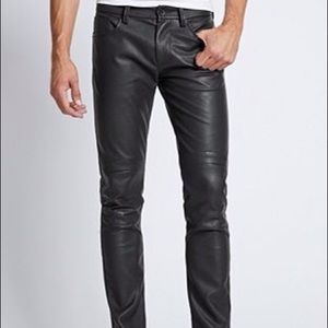 Guess Slim Tapered Faux Leather Moto Pant